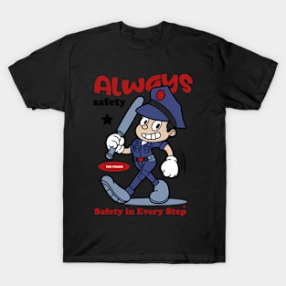 Cartoon Police Officer T-Shirt